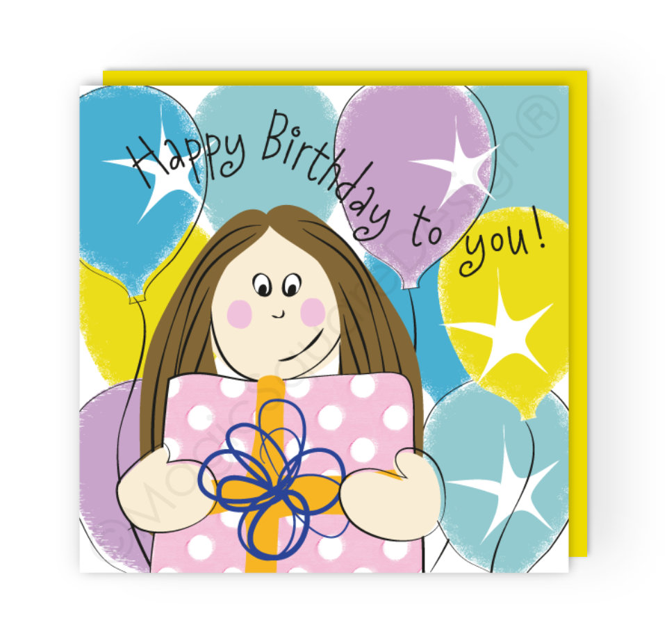 Birthday Balloon Greetings Card