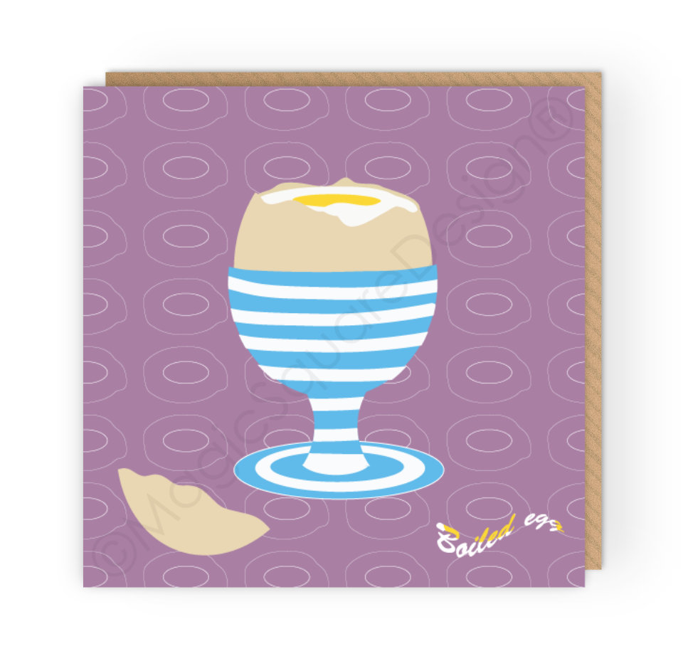 Boiled Egg Greetings Card