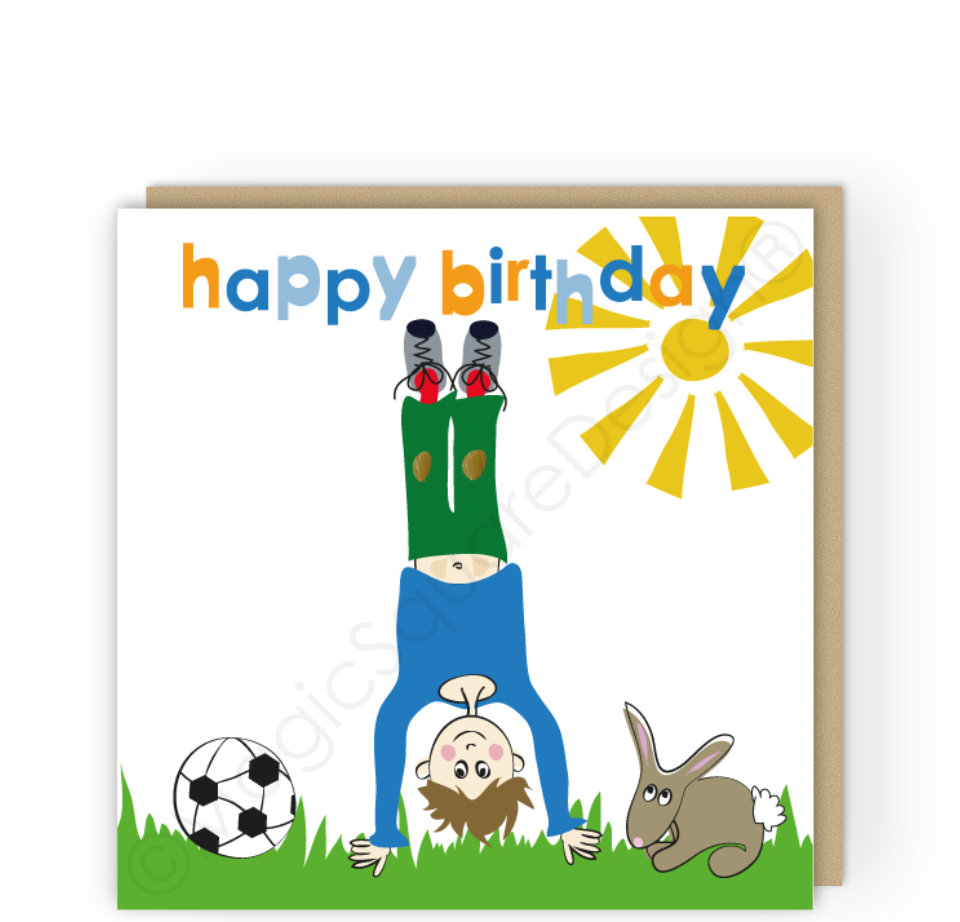 Birthday Handstand Greetings Card