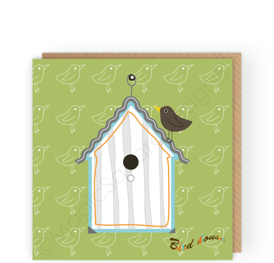 Bird House Greeting Card