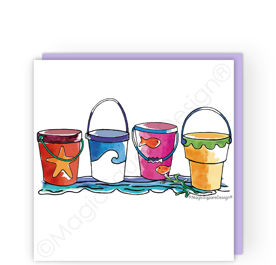 Buckets Greetings Card