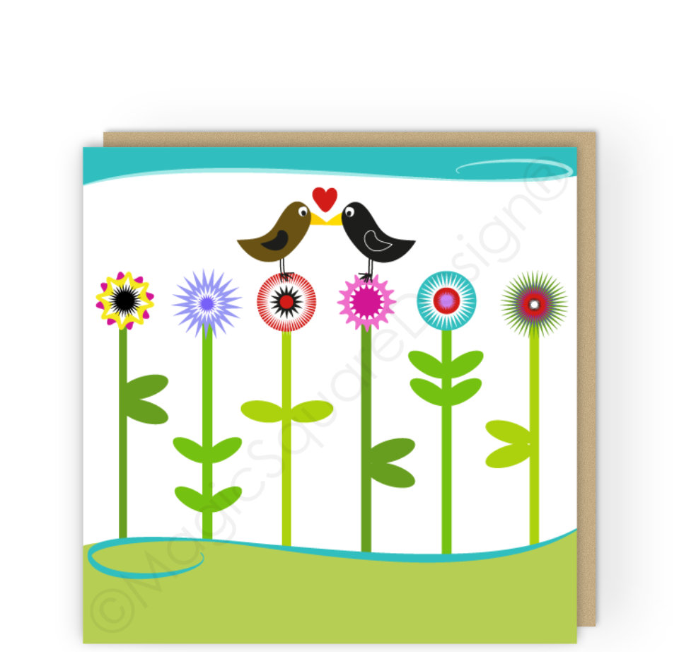Flower Garden Greetings Card