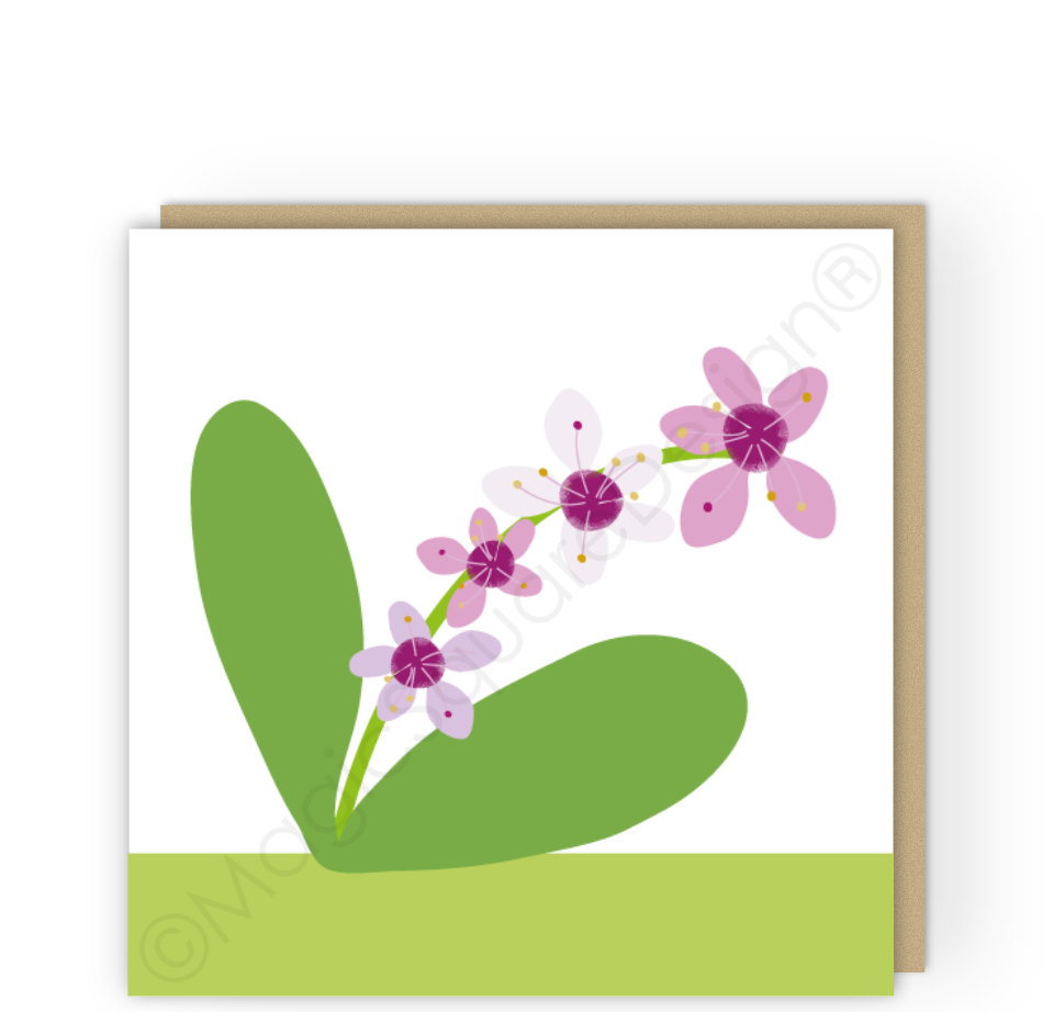 Orchid Greetings Card