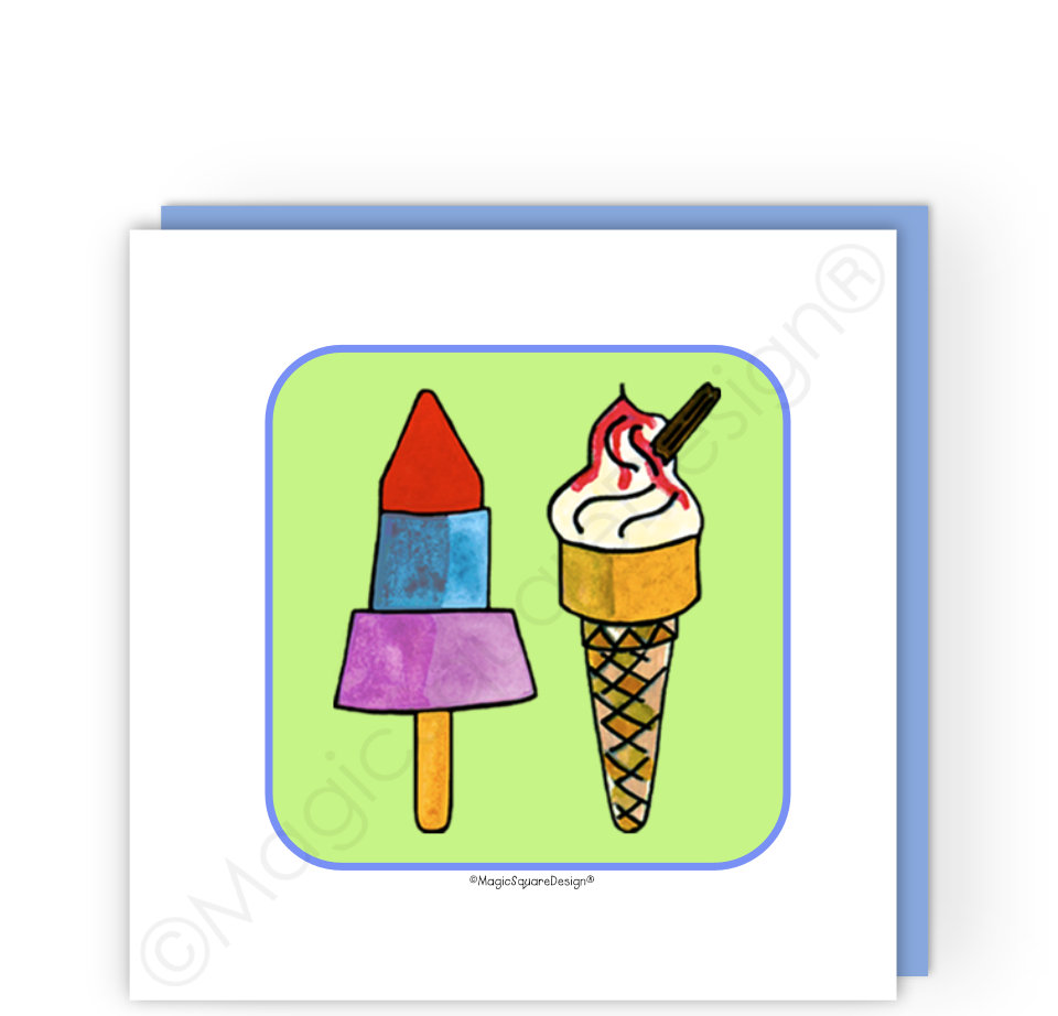 Lime Rocket Lolly Greetings Card