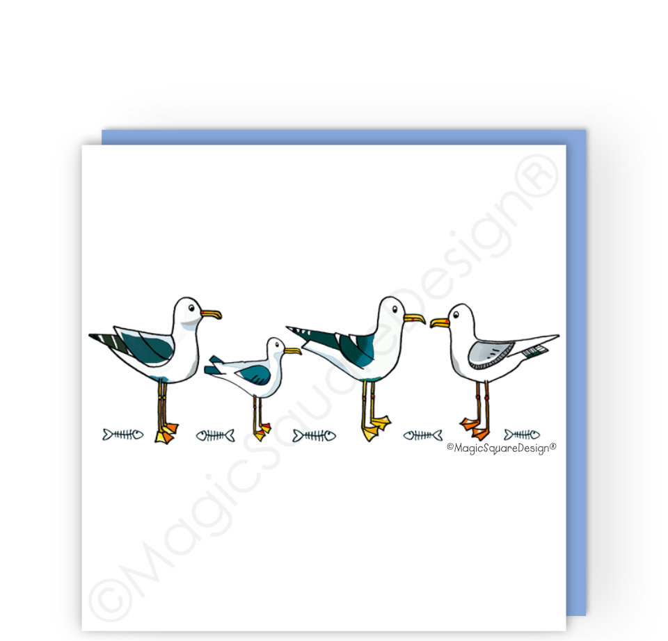 Seagulls Greetings Card