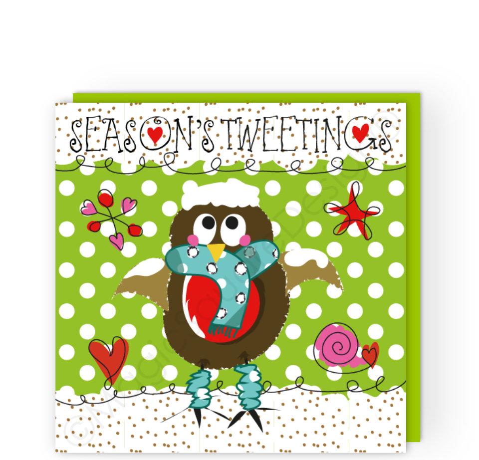 Season's Tweetings Christmas Card