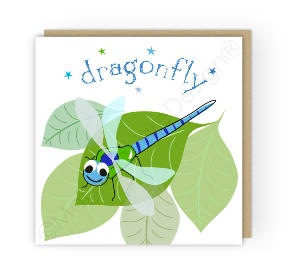 Dragonfly Stars Greetings Card