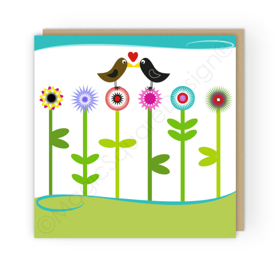 Flower Garden Greetings Card