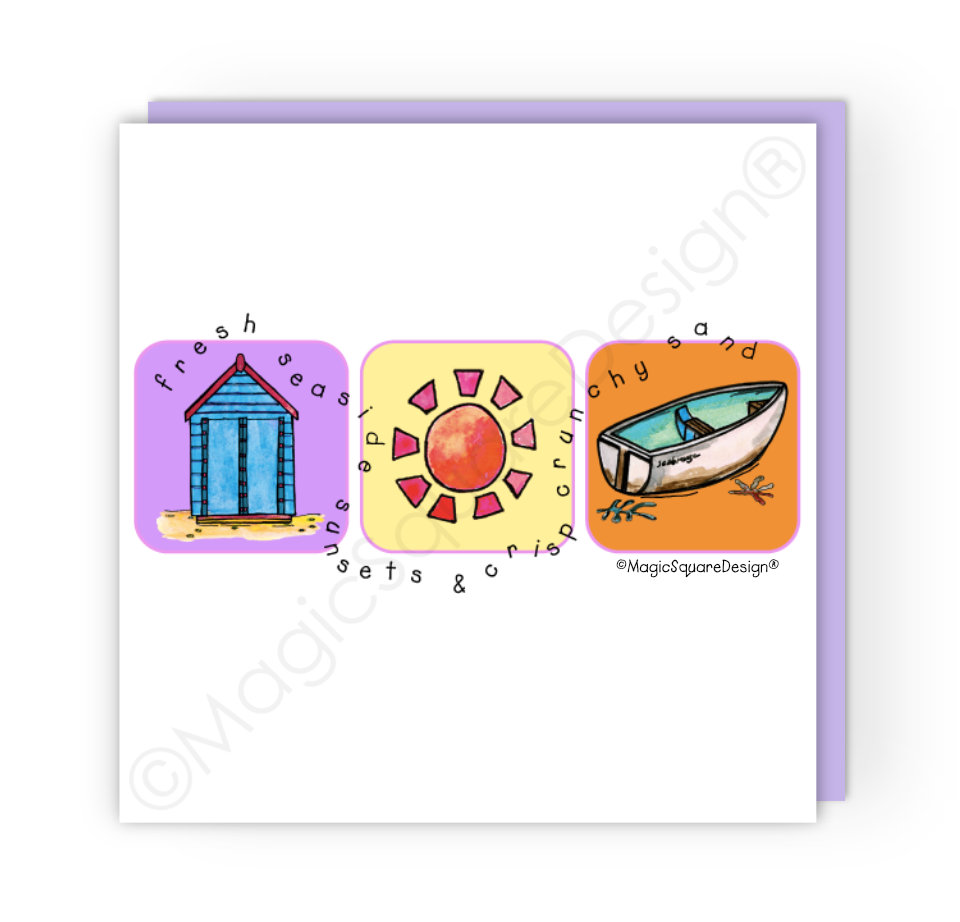 Fresh Seaside Sunsets Greetings Card