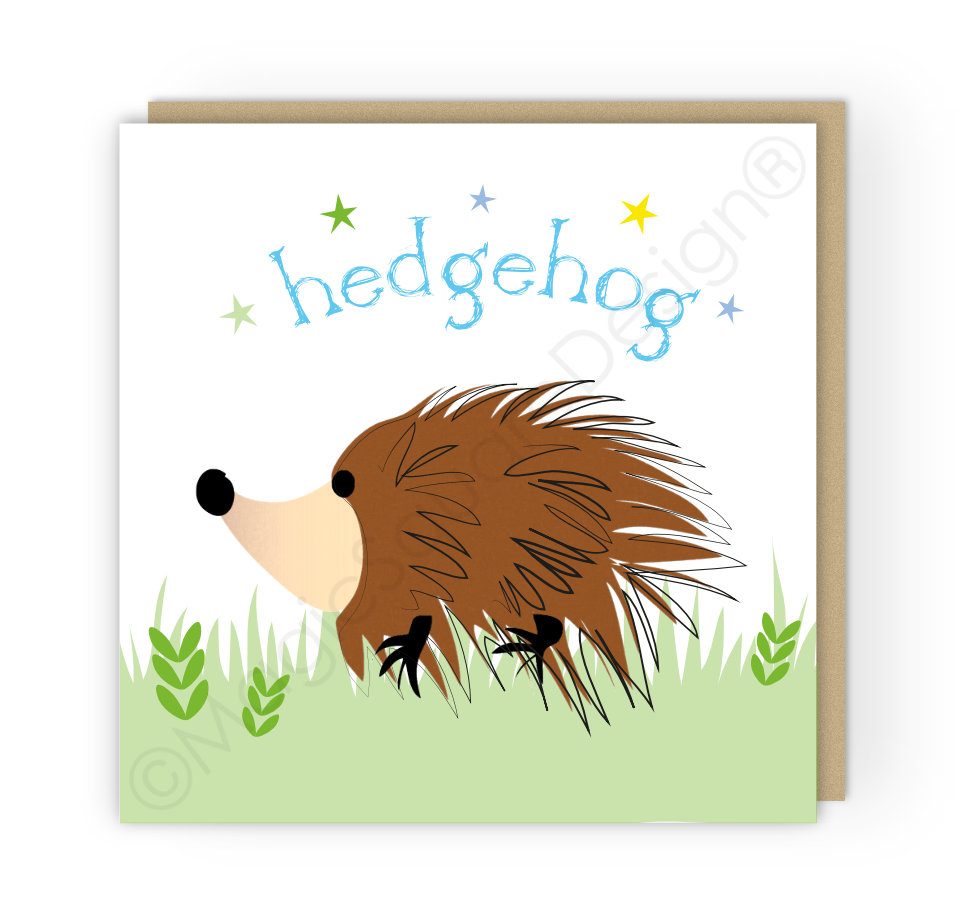 Hedgehog Stars Greetings Card