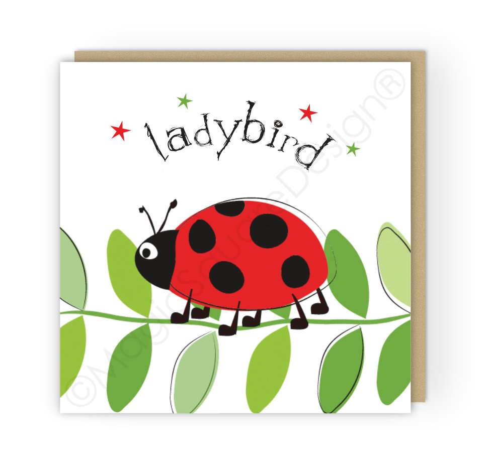 Ladybird Stars Greetings Card