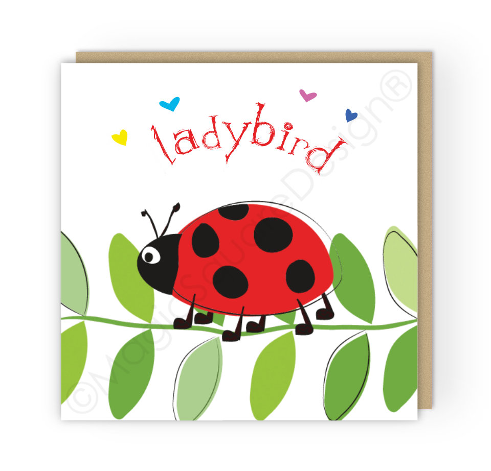 Ladybird Hearts Greetings Card