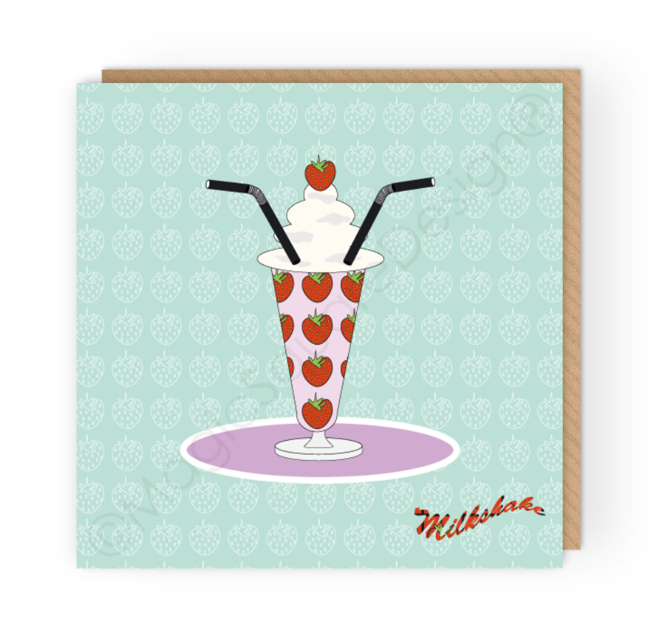 Milkshake Greetings Card