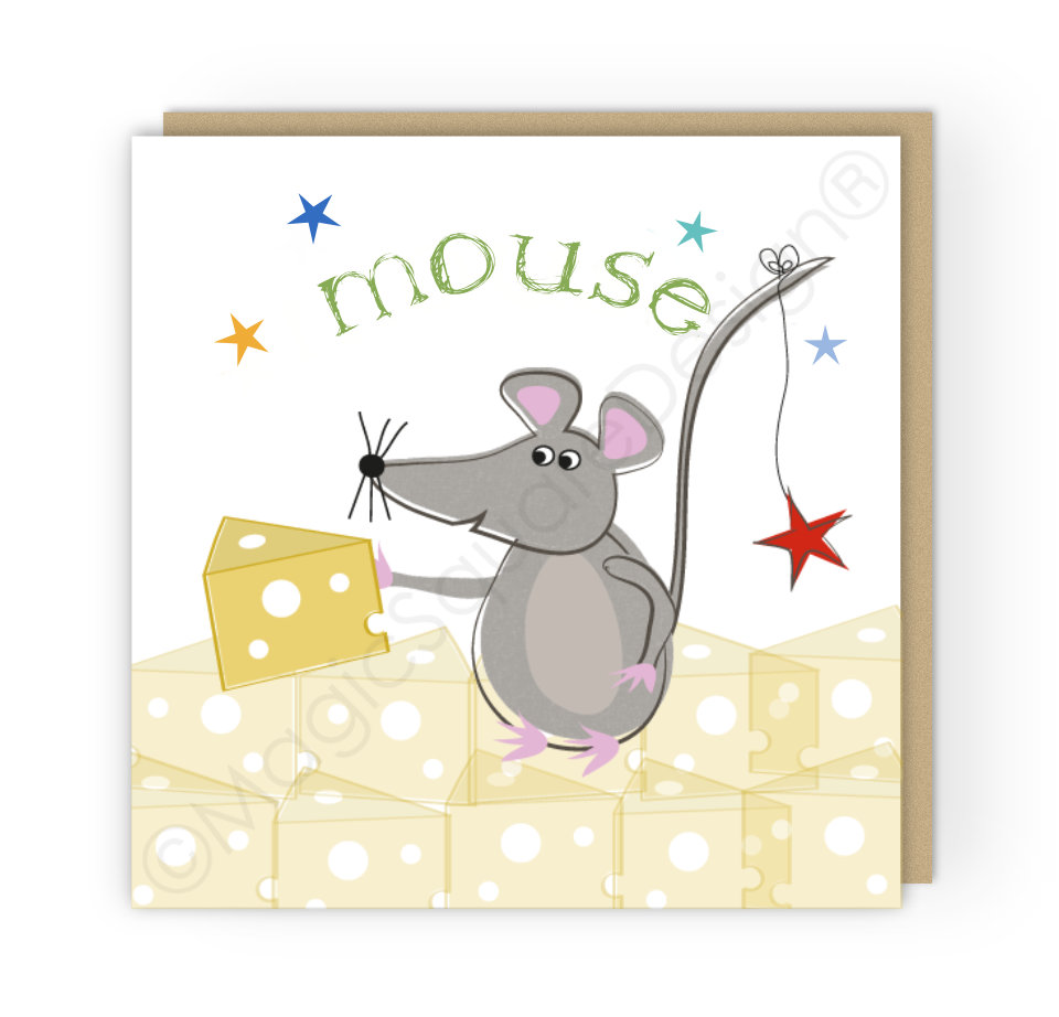 Mouse Stars Greetings Card