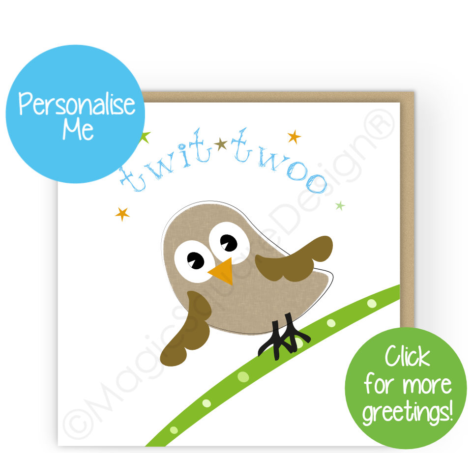Owl Twit Twoo Stars Greetings Cards