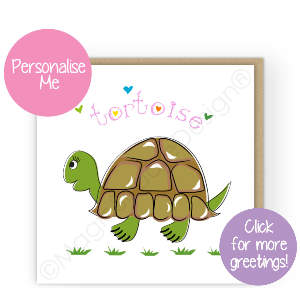 Tortoise Hearts Greetings Cards
