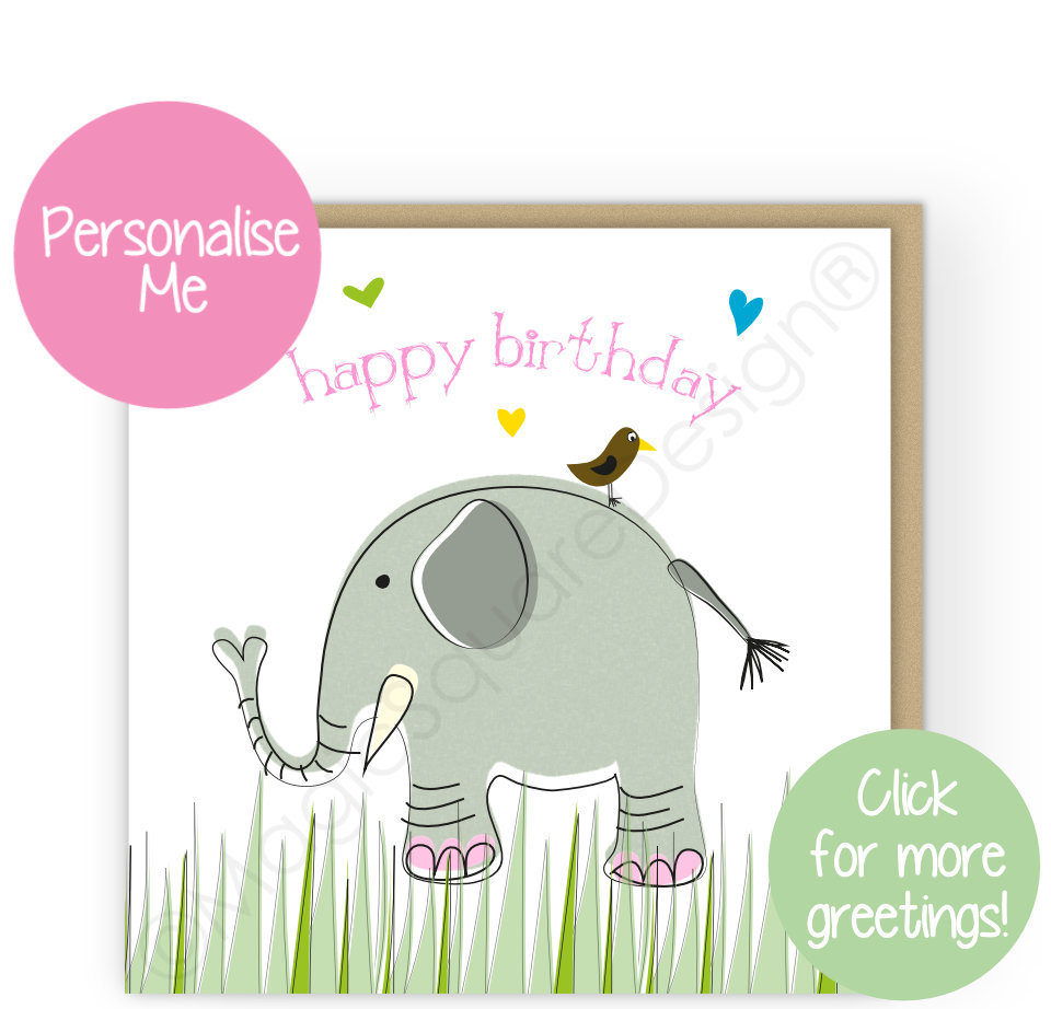 Elephant Hearts Greetings Cards