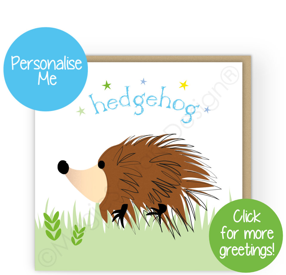 Hedgehog Stars Greetings Cards