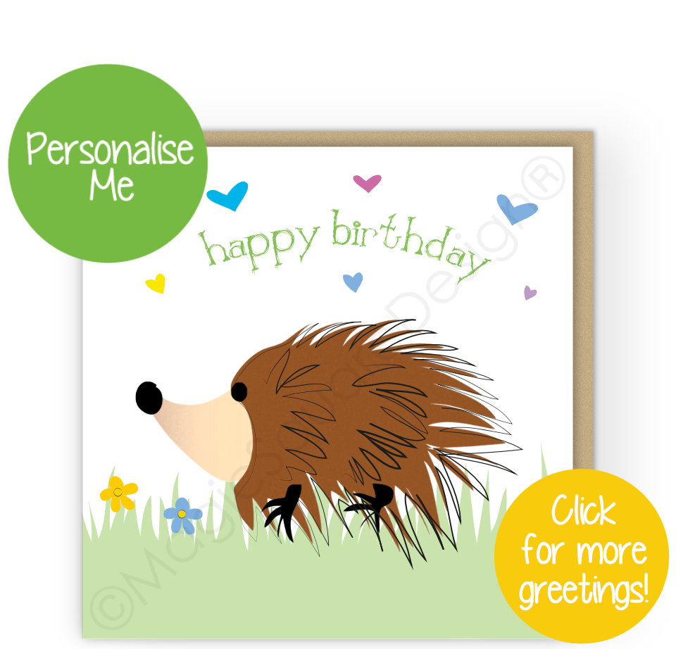 Hedgehog Hearts Greetings Cards