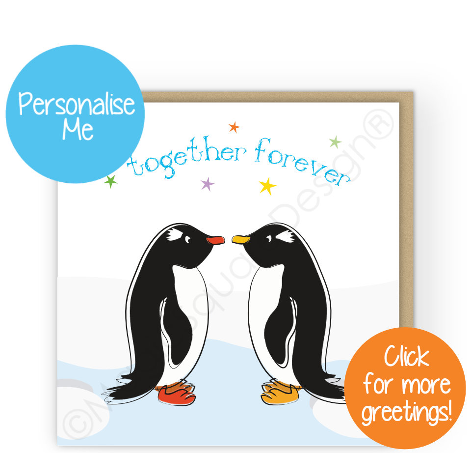 Penguin Stars Greetings Cards