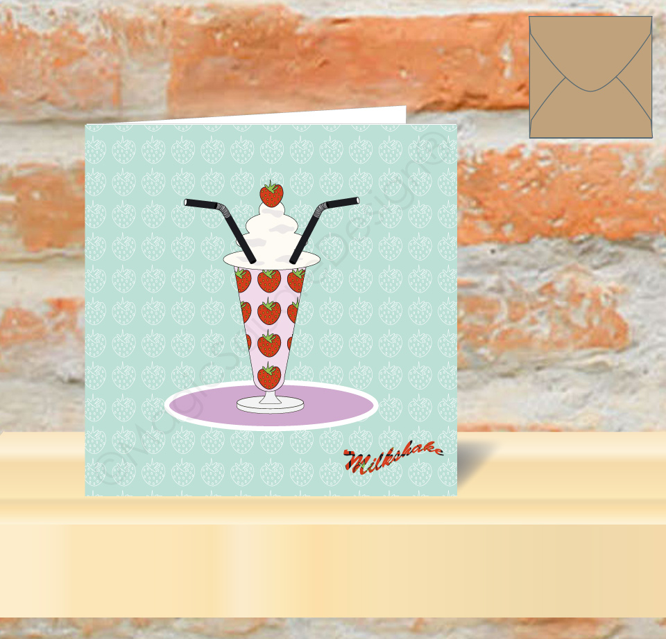 Milkshake Greetings Card