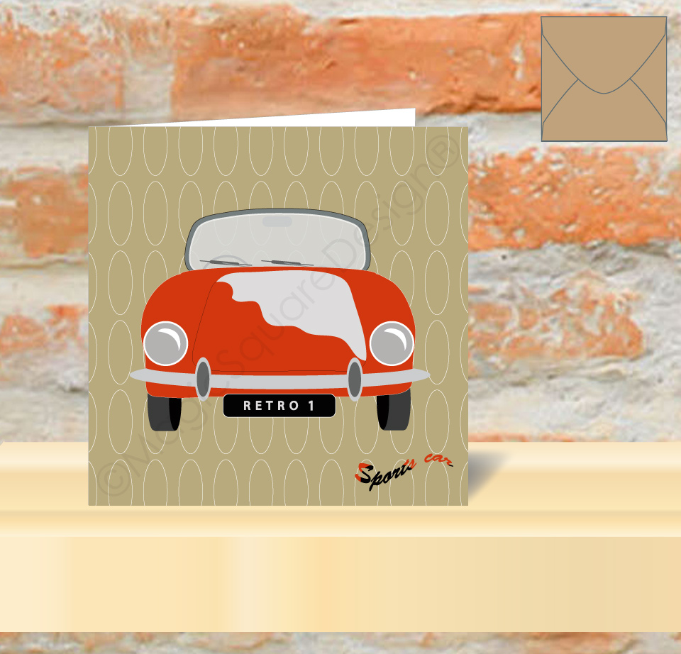 Sport Car Greetings Card
