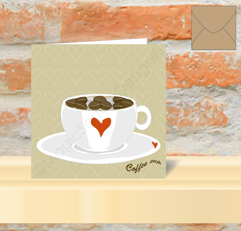 Coffee Cup Greetings Card