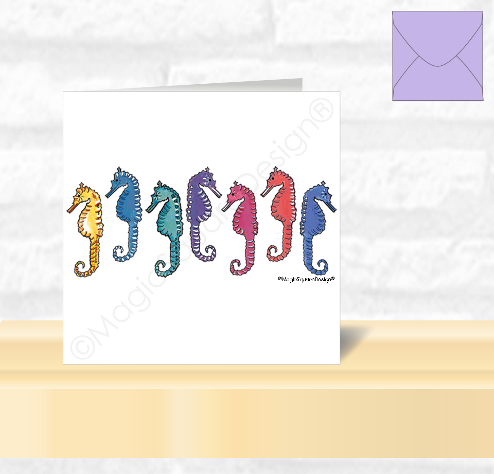 Seahorses Greetings Card