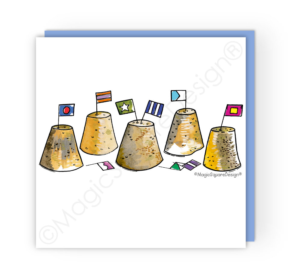 Sandcastles Greetings Card