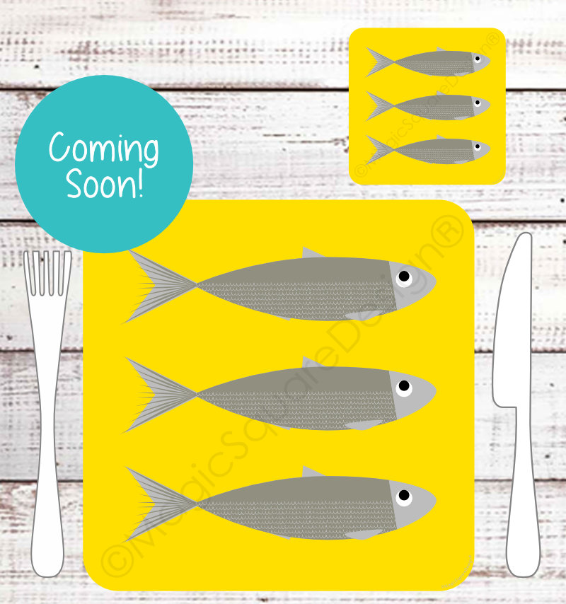 Sardines Tablemat & Coasters