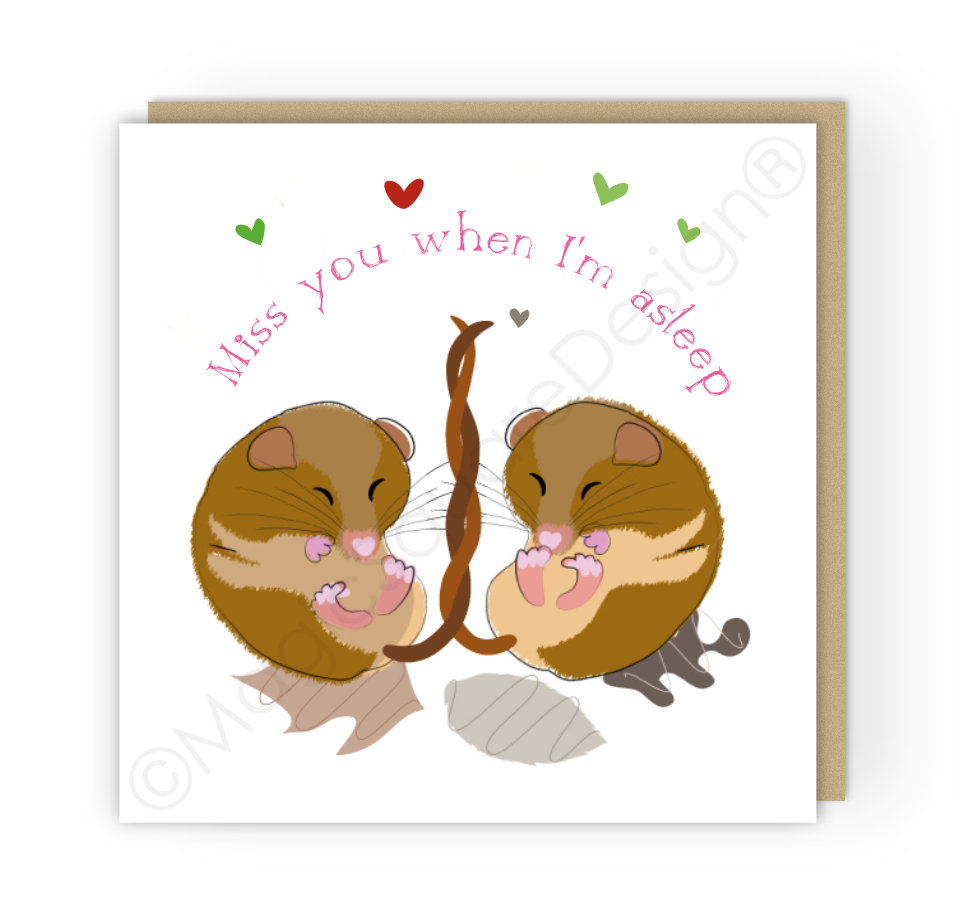 Shhhhh 'Miss You' Greetings Card