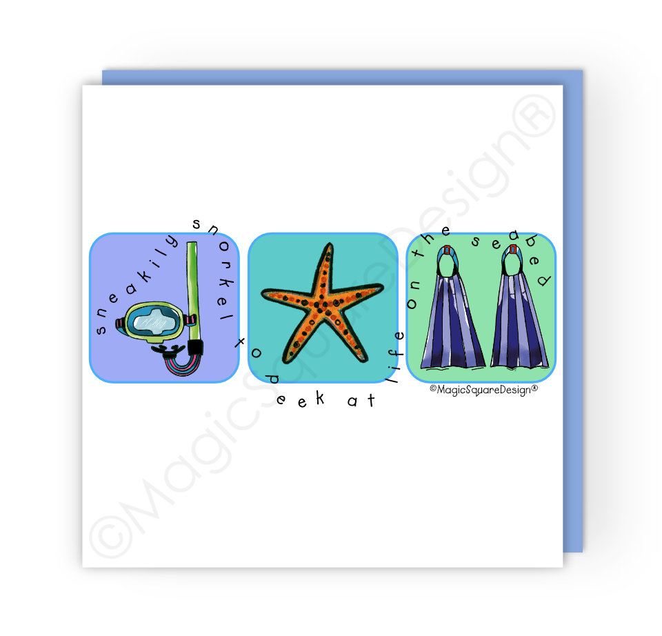 Sneakily Snorkel Greetings Card