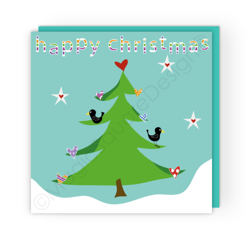 Star Gazing Christmas Card