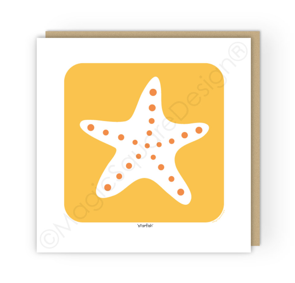 Coastal Elements Starfish Greetings Card